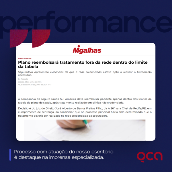 Plano reembolsará tratamento fora da rede dentro do limite da tabela