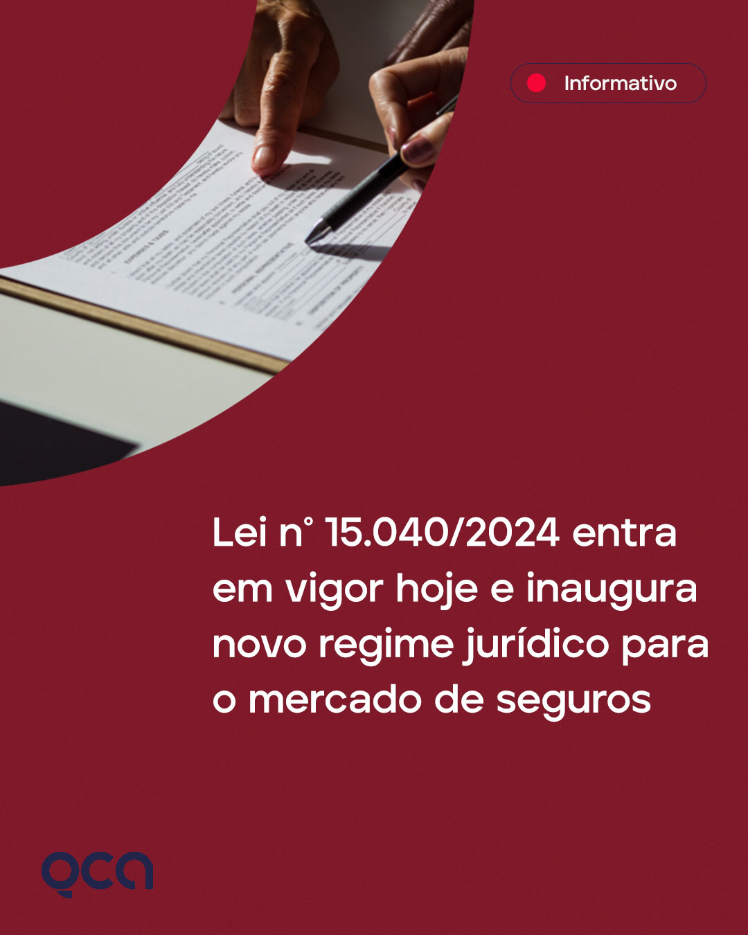 Lei nº 15.040/2024 entra em vigor hoje e inaugura novo regime jurídico para o mercado de seguros